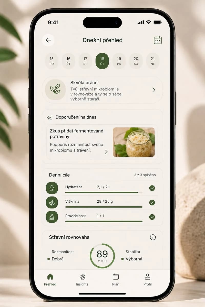 Aplikace Gutiva — přehledy z 30 dní auditu